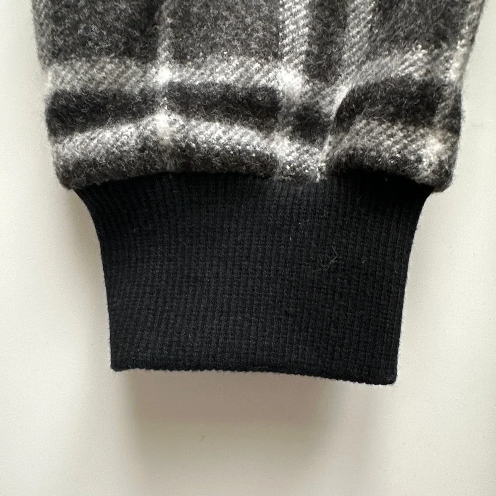 Adorable Black and White Plaid Shacket - Picture 6 of 9